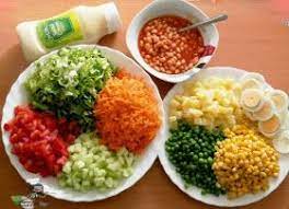 What kind of vegetables are in nigerian salad? Nigerian Salad Nigerian Salad Recipe Nigerian Food Recipe Nigerian Food Nigerian Food Tv African Food Nigeria Food Food