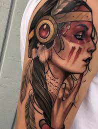 Pin By Emily Modena On T A T T O O Neo Traditional Tattoo Female Warrior Tattoo Native American Tattoos