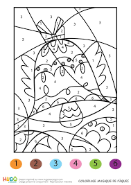 Nous sommes sous cloche, virus oblige. Coloriage Magique Cloches De Paques