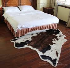 بقرة سجادة مطبوعة الحيوان فو زيبرا الجلد جلد البقر السجاد كبير حجم 2x1 5 M البني الأبيض جلدية الطبيعي شريط Cowskin حصيرة