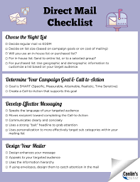 Direct Mail Checklist Direct Mail Direct Mail Marketing Senior Living Marketing