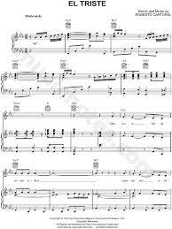 Chordify is your #1 platform for chords. Jose Jose El Triste Sheet Music In C Minor Transposable Download Print Sku Mn0123788