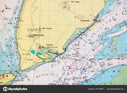 dutch nautical chart for marine navigation of waddensea