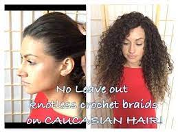 How To Do Knotless No Leave Out Crochet Braids On Caucasian Hair With Deep Twist Hair Weave Hairstyles Braided Braids With Weave Crochet Braids