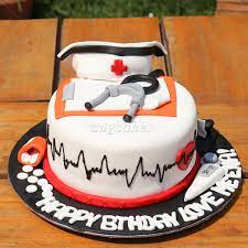 Check out the super special cake i made for dr. Nurse Themed Cake