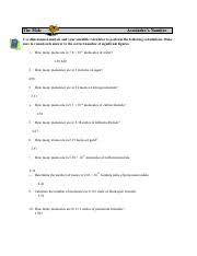 A mole is a number of atoms or molecules of a substance or element equal to 6.02 x 10^23 (avogadro's number). Copy Of Avogadro S Number Ws Pdf The Mole Avodadro U2019s Number Use Dimensional Analysis And Your Scientific Calculator To Perform The Following Course Hero
