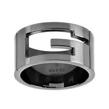 Gucci Large G Motif Black Ring In Sterling Silver Mens Accessories Fashion Mens Bling Mens Jewelry