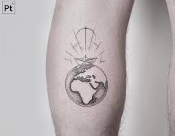 Planet earth compass tattoo on the left inner forearm. Earth Tattoo Tumblr Posts Tumbral Com