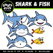 Download Shark And Fish Clip Art By Smart Arts For Kids Tpt