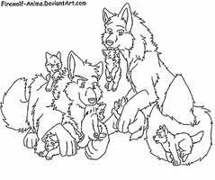 Request Wolf Pack By Firewolf Anime Warrior Cat Drawings Dog Coloring Page Wolf Base