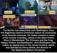 Skeletons in the closet walkthrough then be sure. Sleepy Hollow Beetlejuice Coraline Alice In Wonderland Ames In The Giant Peach The Princess And The Frog Piccoll Tim Burton Has Stated That Jack Skellington From The Nightmare Before Christmas Which He