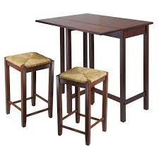 Wall mounted drop leaf table fold down desk wall mounted desk kitchen table side table space saving table floating table. Winsome Lynwood 3 Piece Drop Leaf Pub Set With Rush Seat Stools Hayneedle