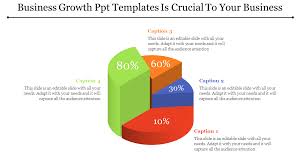 Business Growth Ppt Templates 3d Pie Chart