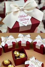Champagne Burgundy Wedding Wedding Favor Boxes With Satin Etsy In 2020 Candy Wedding Favors Personalized Wedding Favor Box Wedding Gift Boxes