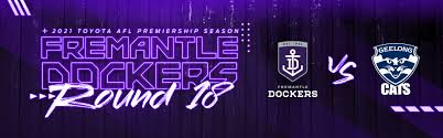Where is fremantle vs geelong cats taking place? Afl Round 18 Fremantle V Geelong