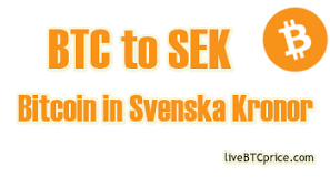Convert Bitcoin Btc To Swedish Kronor Sek 35 536 11 Kr