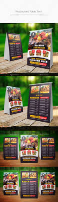 Restaurant Table Tent Table Tents Restaurant Tables Food Menu Template