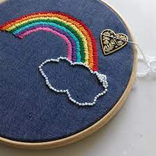 Author jessica @ cutesy crafts. Free Embroidery Pattern Rainbow Of Hope Amy Loves To Sew