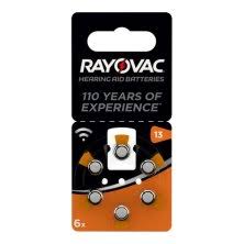 Varta Rayovac Hearing Aid Battery Size 13, PR48, 6 Pack