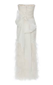 Ostrich Feathered Cocktail Dress By Marchesa Moda Operandi Feather Cocktail Dress Dresses Cocktail Dress Prom