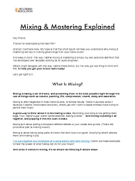 Free mixing and mastering books. Mixing Mastering Explained Pdf Equalization Audio Hearing