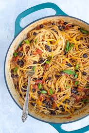 Scandi home black bean spaghetti with roasted pumpkin when it comes to making a homemade the best black bean spaghetti , this recipes is. Easy One Pot Taco Spaghetti Recipe Vegetarian The Schmidty Wife