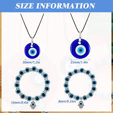Maybe you would like to learn more about one of these? Buy Yaomiao 4 Pieces Evil Eye Necklace With Evil Eye Bracelet Set Blue Eye Bead Hamsa Hand Stretch Bracelet And Glass Eye Faux Leather Rope Chain Necklace For Women And Men Online