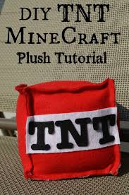 diy minecraft tnt bomb plush toy no sew tutorial