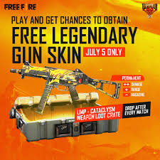 ¿cómo obtener la skin ump gratis por el evento booyah? Garena Free Fire Free Legendary Gun Skin Time July 5 Only After Finishing Each Match You Will Have A Chance To Receive Ump Cataclysm Weapon Loot