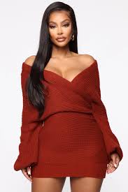 Keeping Secrets Sweater Mini Dress Rust Mini Dress Mini Sweater Dress Rust Dress