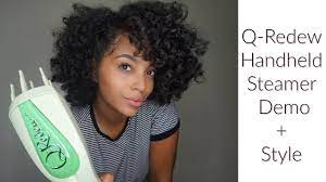 When you steam dry hair, it stays dry, eliminating the hours. Handheld Steamer Q Redew Demo Twist And Curl Style Natural Hair Youtube