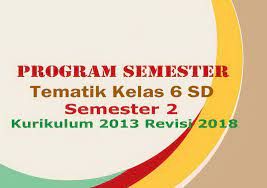 Sedangkan promes merupakan tindak lanjut dari prota. Program Semester Tematik Kelas 6 Sd Semester 2 Kurikulum 2013 Revisi 2018 Perpuskampus Com