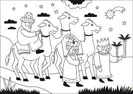 Reyes Magos Para Colorear Png