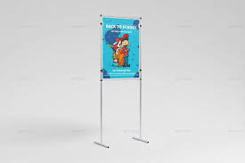 Simple Poster Stand Board Mock Up Simple Poster Colorful Backgrounds Poster