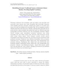Yelah harga emas sentiasa naik setiap tahun. Pdf Retrofitting Javanese Traditional Games As Indonesia Culture Identity Providing English Vocabulary