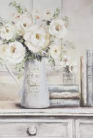 Fiori bianchi vaso / bellissimo bouquet di fiori bianchi in un vaso fotografie stock e altre immagini di alstromeria istock : Quadro Con Vaso Di Fiori Bianchi Con Libri 60x90 Colori E Luci 38226 Idea Luce Di Filippi Carru Cuneo