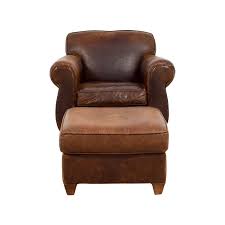 Club chairs lounge chairs & ottomans ottomans recliners & ottomans. 64 Off Restoration Hardware Restoration Hardware 1940s Moustache Leather Chair And Ottoman Chairs