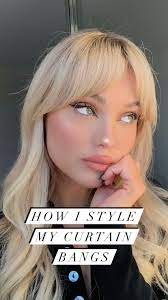Romaneinnc On Instagram How I Style My Curtain Bangs Sometimes I Use The Straightener Too I Also Put In 2021 Curtain Bangs Dyed Blonde Hair Long Hair With Bangs