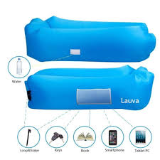 Lauva Air Sofa Inflatable Lazy Lounger With Headrest Self Inflating Sleeping Mattress Couch Pad Carrying Bag Bed Fo In 2020 Lazy Lounger Mattress Couch Backyard Beach