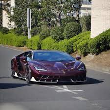 Lamborghini Centenario Coupe Made Out Of Exposed Dark Red Carbon Fiber W Bianco Accents And Polished Wh Bespoke Cars Lamborghini Centenario Sports Cars Luxury