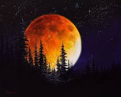 Bob Ross Ettenmoors Moon Bob Ross Paintings Moon Painting Canvas Art