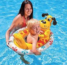 New Design Inflatable Baby Float Seat Boat Tube Ring Car Sun Shade Water Swim Swimming Pool Portable Dog You C Toddler Pool Floats Baby Float Kids Swimming