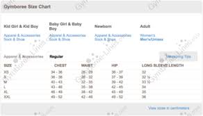 Gymboree Size Chart Line Size Chart Gymboree Lines