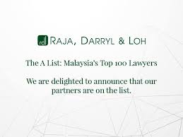 Check spelling or type a new query. Rdl Partners Among The Top 100 Lawyers In Malaysia Raja Darryl Loh