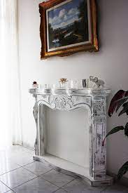Camino Shabby Decapato Camino Finto Cornice Per Camino Camino Shabby Chic