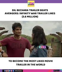 It went on to reach 2.5 billion views faster than any other, and now boasts more than five billion views, making it the most watched youtube video of all time. Rvcj Movies On Twitter Dilbecharatrailer Is Now The Most Liked Movie Trailer In The World With 3 7m Likes Itsssr Sanjanasanghi96 Castingchhabra Dilbechara Sushantsinghrajput Sanjanasanghi Infinitywar Youtube Rvcjmovies Https T Co