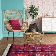 Replace Your Heavy Bulky Armchair With This Lily Rattan Armchair With Metal Legs From Opalhouse 153 The Bei Rattan Armchair Boho Living Room Rattan Ottoman