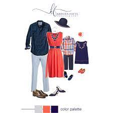 Feeling stressed about upcoming family pictures outfits? Coral And Navy Family Picture Outfit Ideas Kristen Fotta Photography