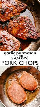 Juicy Tender And Flavorful These Garlic Parmesan Pork Chops Are Done In Just 20 Minutes Pan Fried Pork Chop Pan Fried Pork Chops Fried Pork Chops Fried Pork