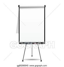 eps vector blank flip chart stock clipart illustration